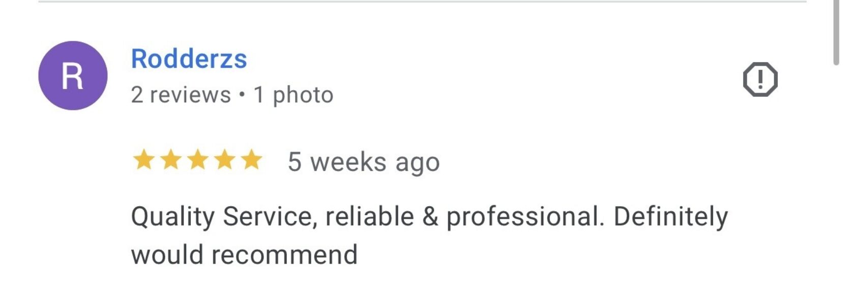Customer review